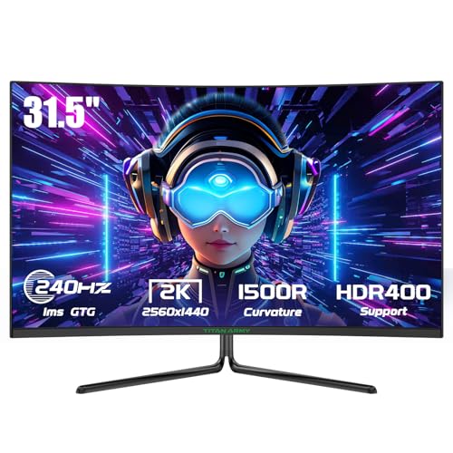 Amazon.co.jp: TITAN ARMY 32インチ 240Hz 1440P ゲーミングモニター